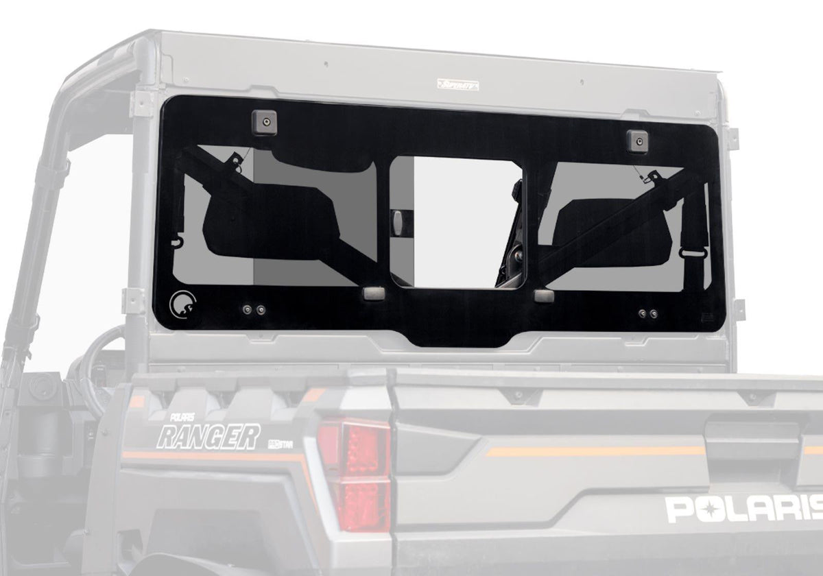 SuperATV Glass Sliding Rear Windshield for Polaris Ranger XP 900