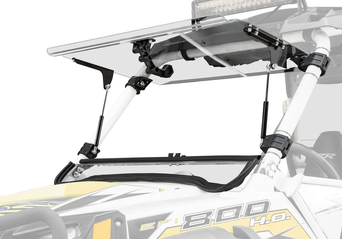 SuperATV Scratch Resistant Flip Windshield for Polaris RZR
