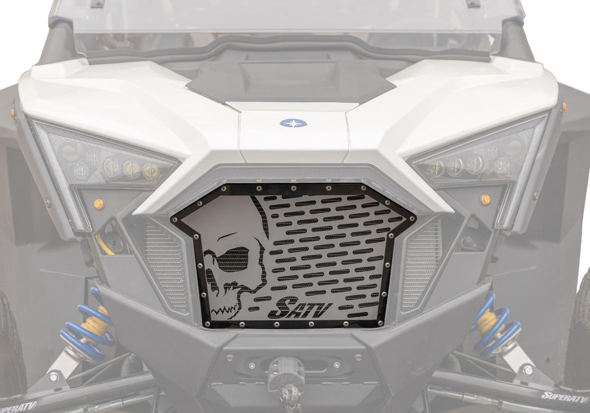 SuperATV Skull Style Grille Insert for Polaris RZR Pro R