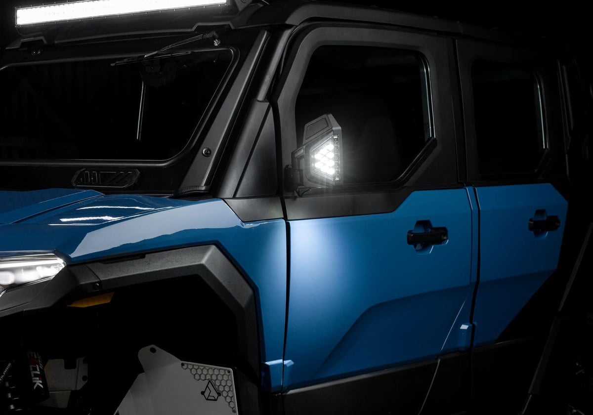 SuperATV Dual Section LED Side-View Mirrors for Polaris Xpedition