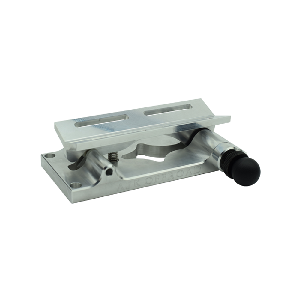 Quick Shot Quick-Release Fire Extinguisher Mount — Quick Shot Fire Extinguisher Mount - Quick Release - Truck, Jeep, ATV, SXS Part AJK Offroad No Raw Aluminum