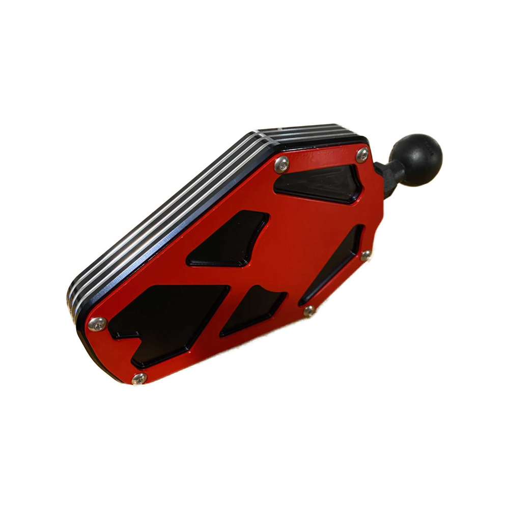 Billet Aluminum Side Mirror — BILLET ALUMINUM SIDE MIRROR AJK Offroad 1.875" RED