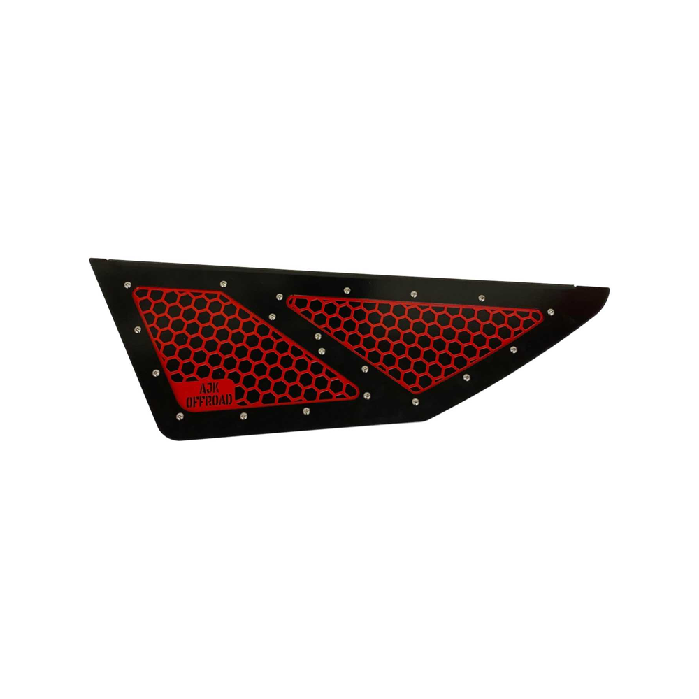 Vented Honda Talon Lower Doors — Vented Honda Talon Lower Doors by AJK Offroad Solid Door in Red