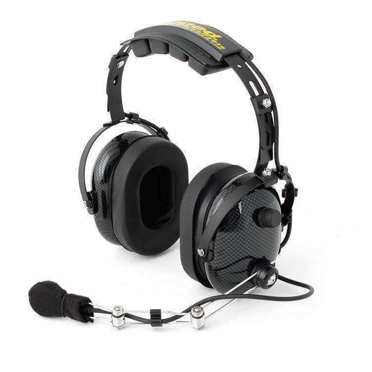 H22 Over the Head (OTH) Headset for 2-Way Radios - Black Carbon Fiber –