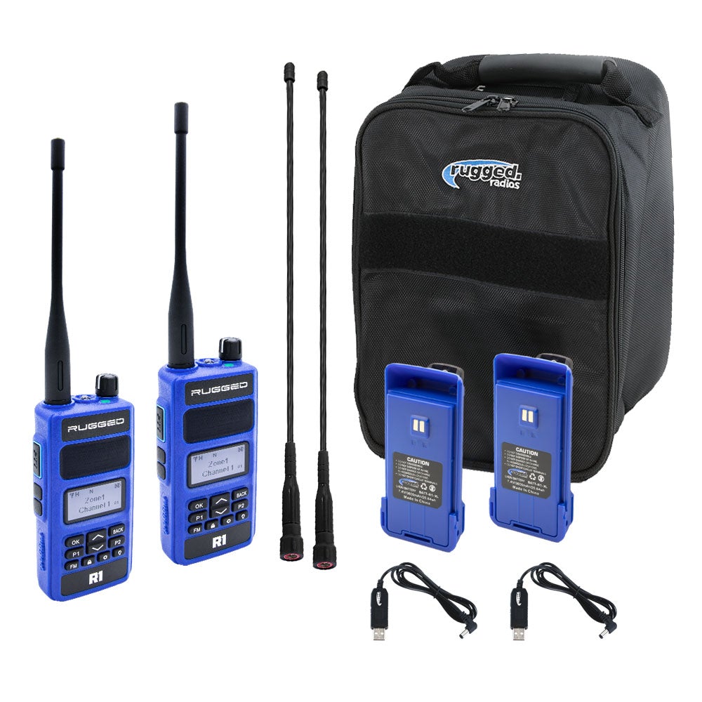 R1 READY PACK - Rugged R1 - Business Band Two Way Handheld Radios - Digital and Analog –