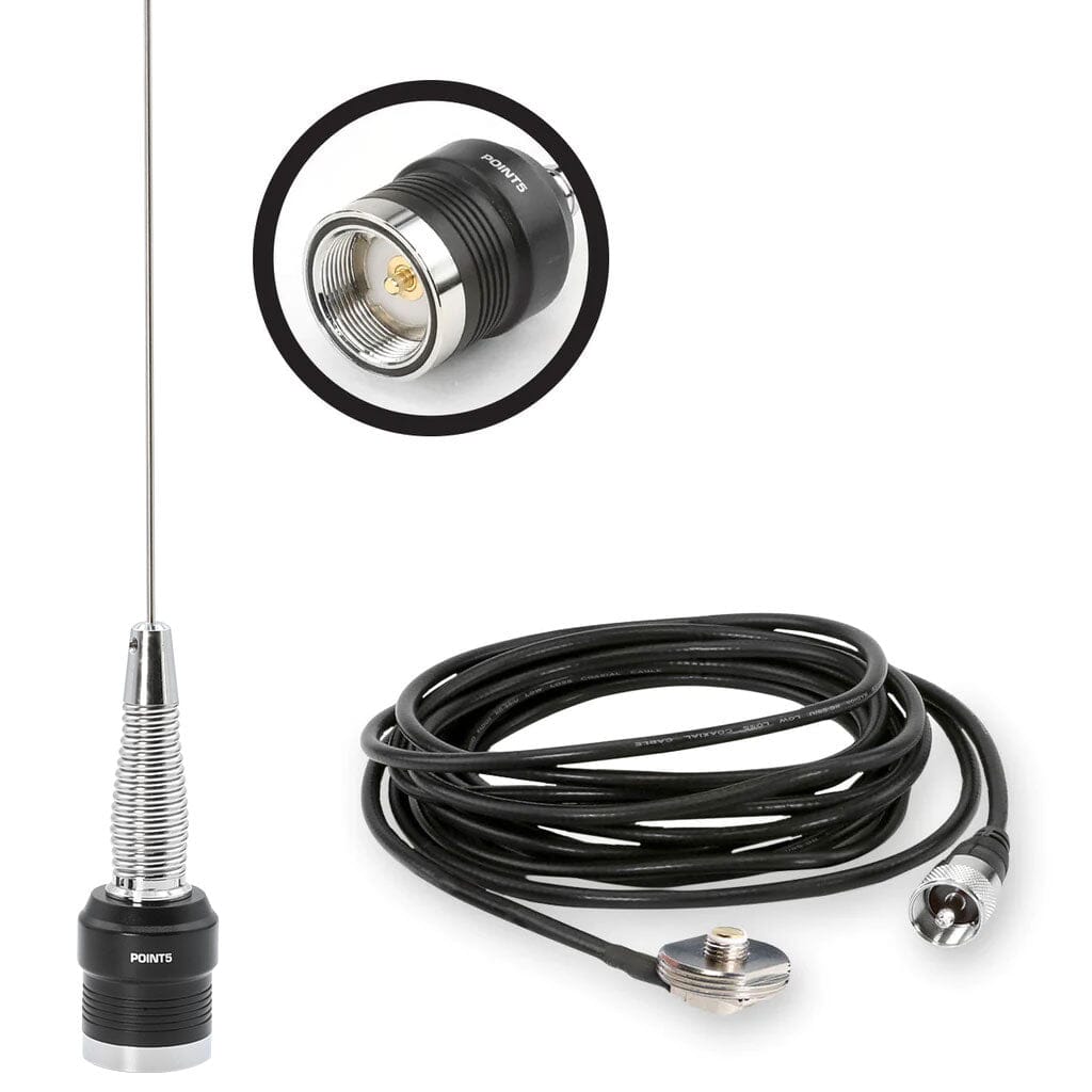 GMRS / UHF No Ground Plane (NGP) Whip Antenna Kit & NMO Mount –