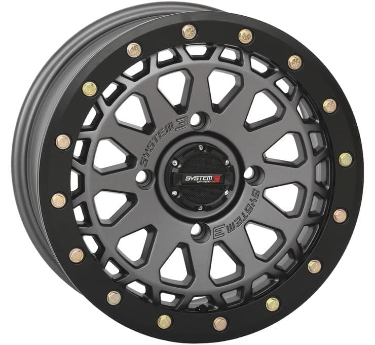 System 3 SB-6 15x7 Gunmetal Grey beadlock wheel