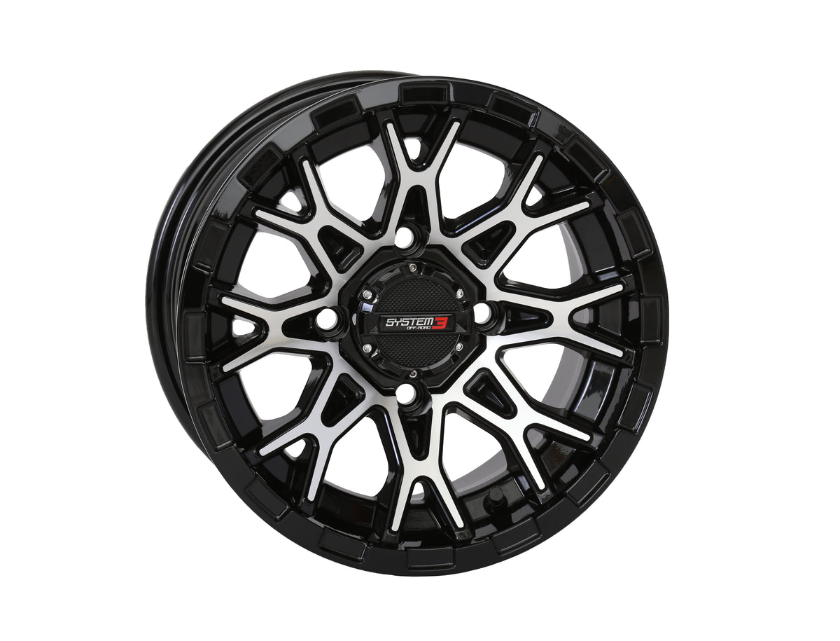 System 3 ST6 UTV wheel Gloss Black Machined manufacturer's product photo