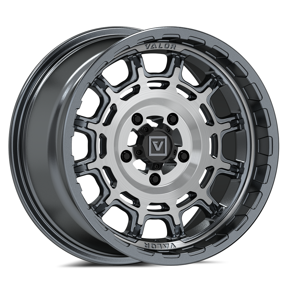 Valor Offroad V17 Non-Beadlock wheel, Brushed Gunmetal, 15x8, 5x114.3