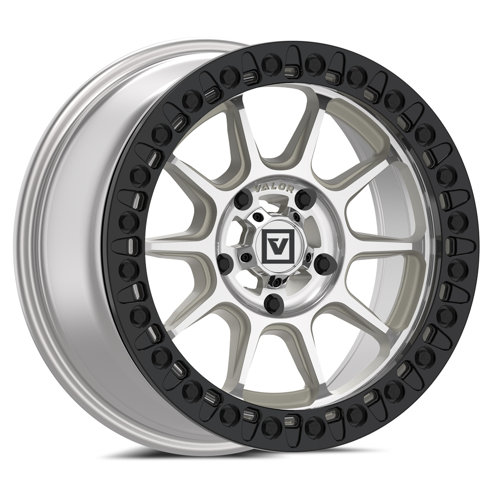 Valor Offroad V18 Beadlock wheel, Raw Machined, 15x7, 5x114.3