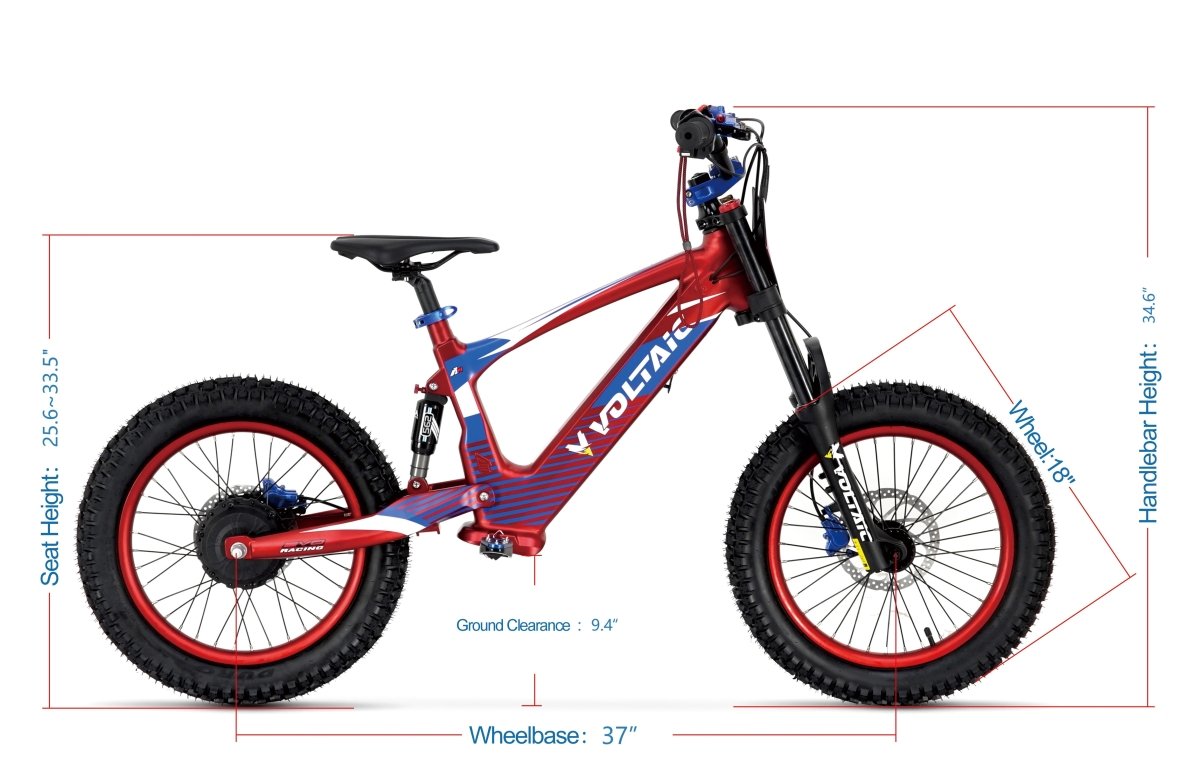 Voltaic Youth Electric Dirt Bike 18'' Flying Fox - Rad UTV Parts