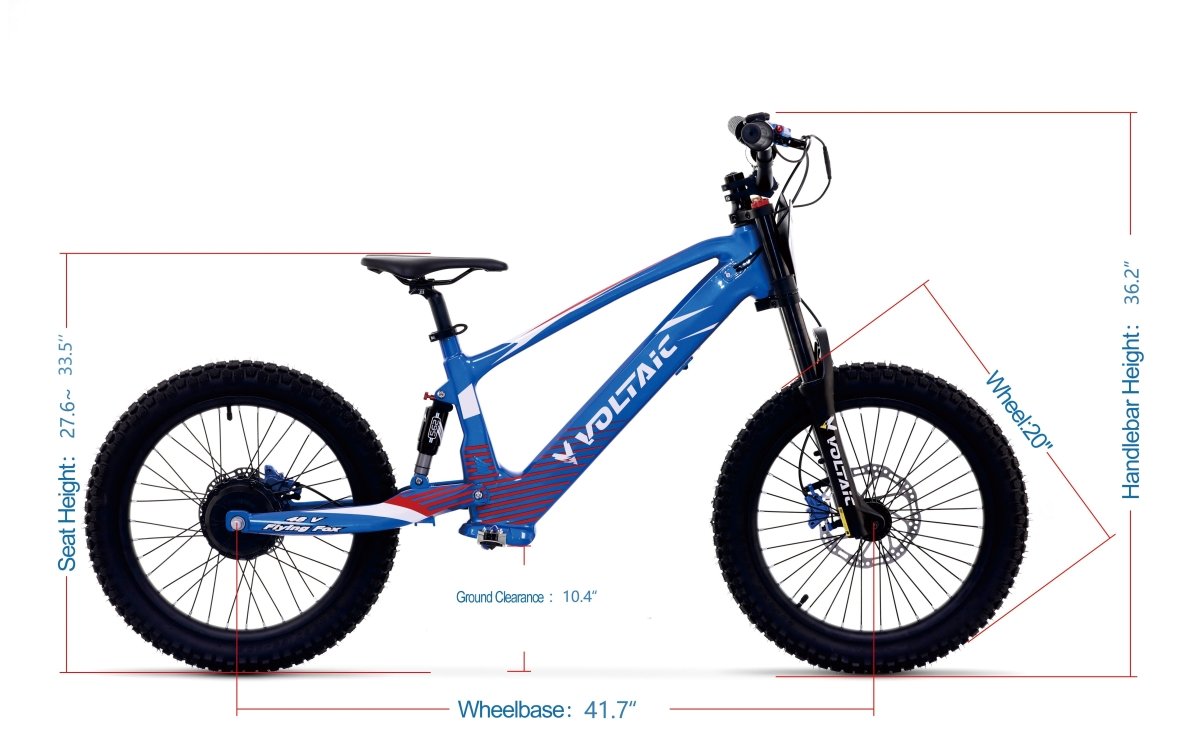 Voltaic Youth Electric Dirt Bike 20'' Flying Fox 48V - Rad UTV Parts