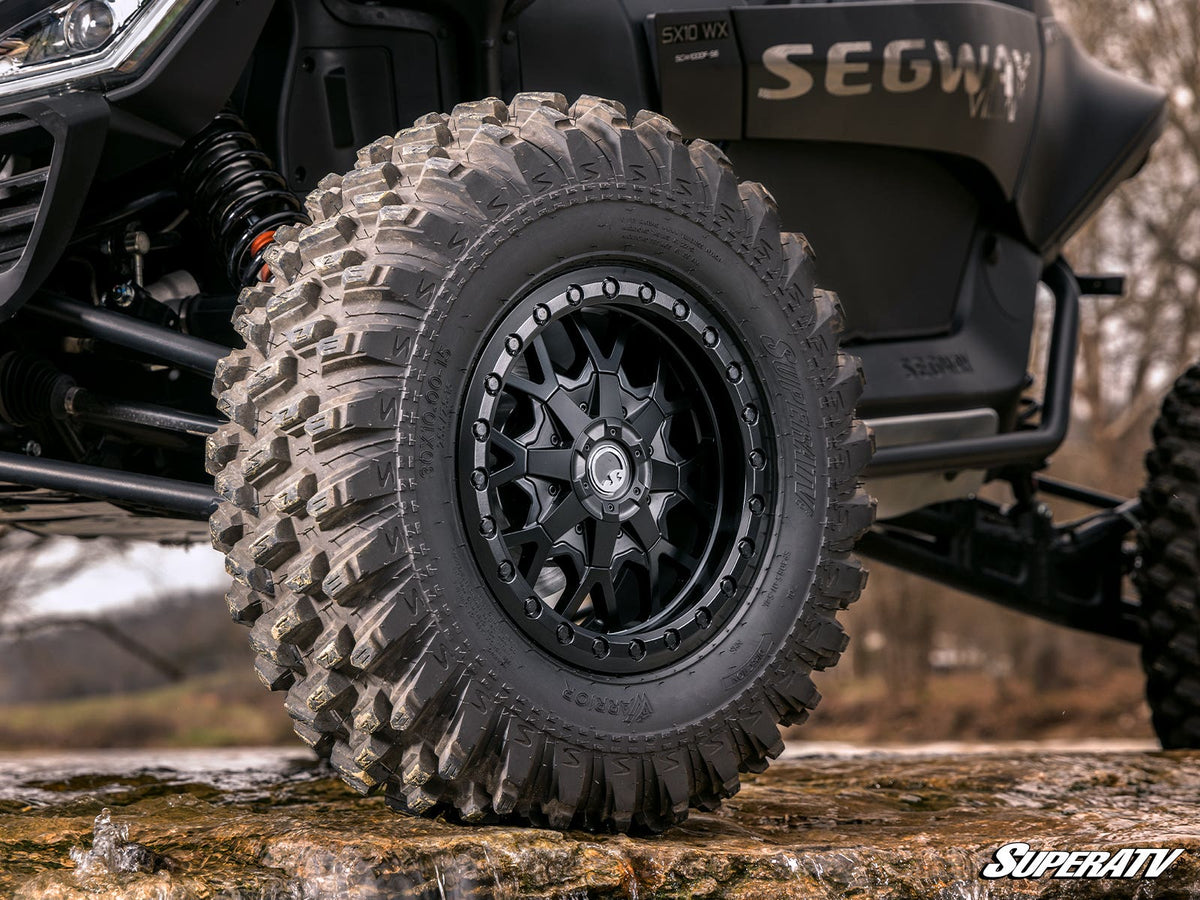 SuperATV Standard XT Warrior Tires 34x10x14 on 14x10 Healy Lock Series Beadlock Wheels 4/156 Pattern - image 2