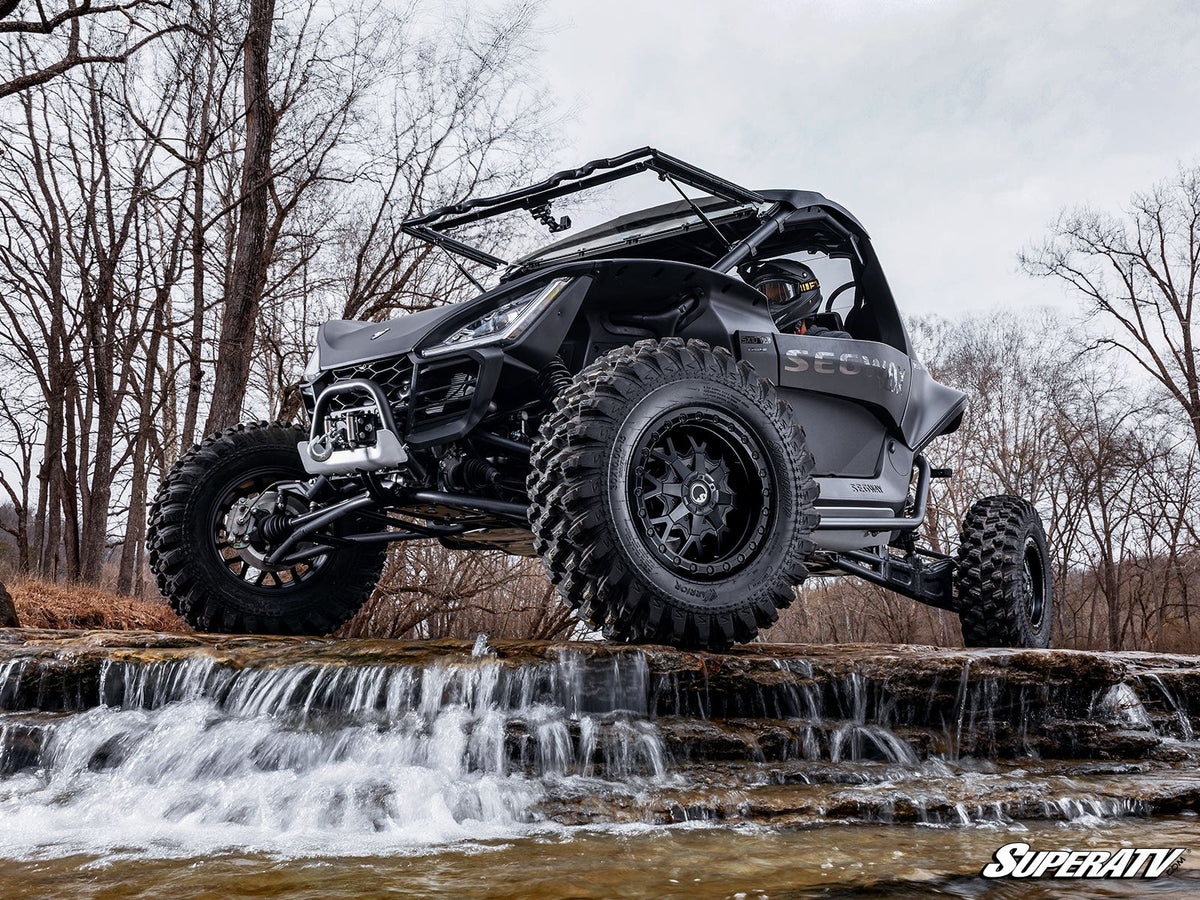 SuperATV Standard XT Warrior Tires 34x10x14 on 14x10 Healy Lock Series Beadlock Wheels 4/156 Pattern - image 3
