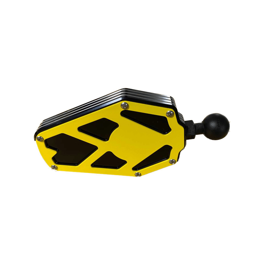 Billet Aluminum Side Mirror — BILLET ALUMINUM SIDE MIRROR AJK Offroad 2.00" YELLOW