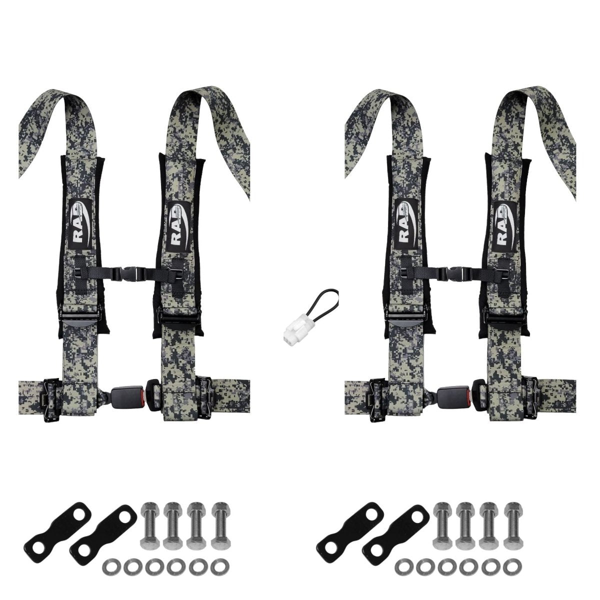 YXZ 1000R 4 Point Harness 3" Set with 2 Harnesses and Lap Mounts - Rad UTV Parts