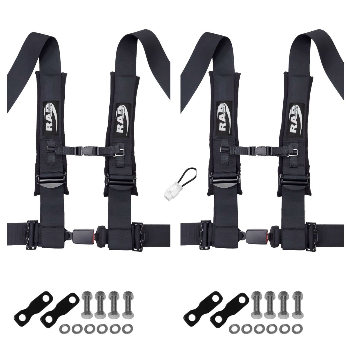 YXZ 1000R 4 Point Harness 3" Set with 2 Harnesses and Lap Mounts - Rad UTV Parts