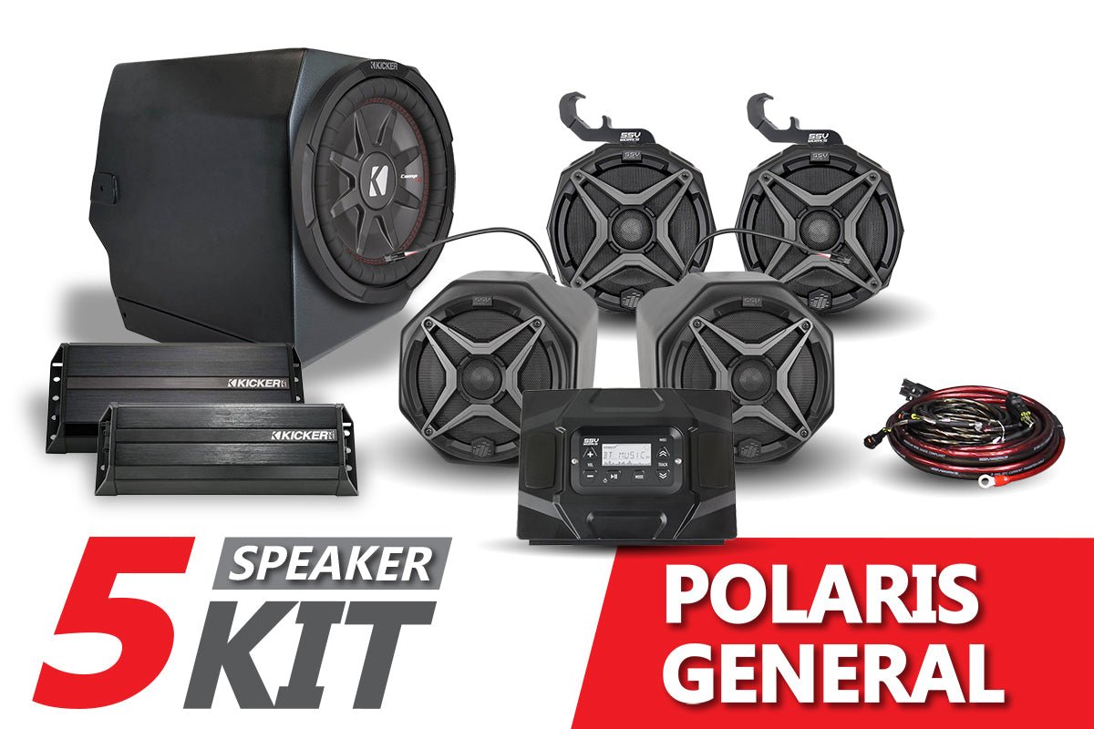 2016-2022 Polaris General Complete SSV Works 5-Speaker Plug-&-Play System - Rad Parts