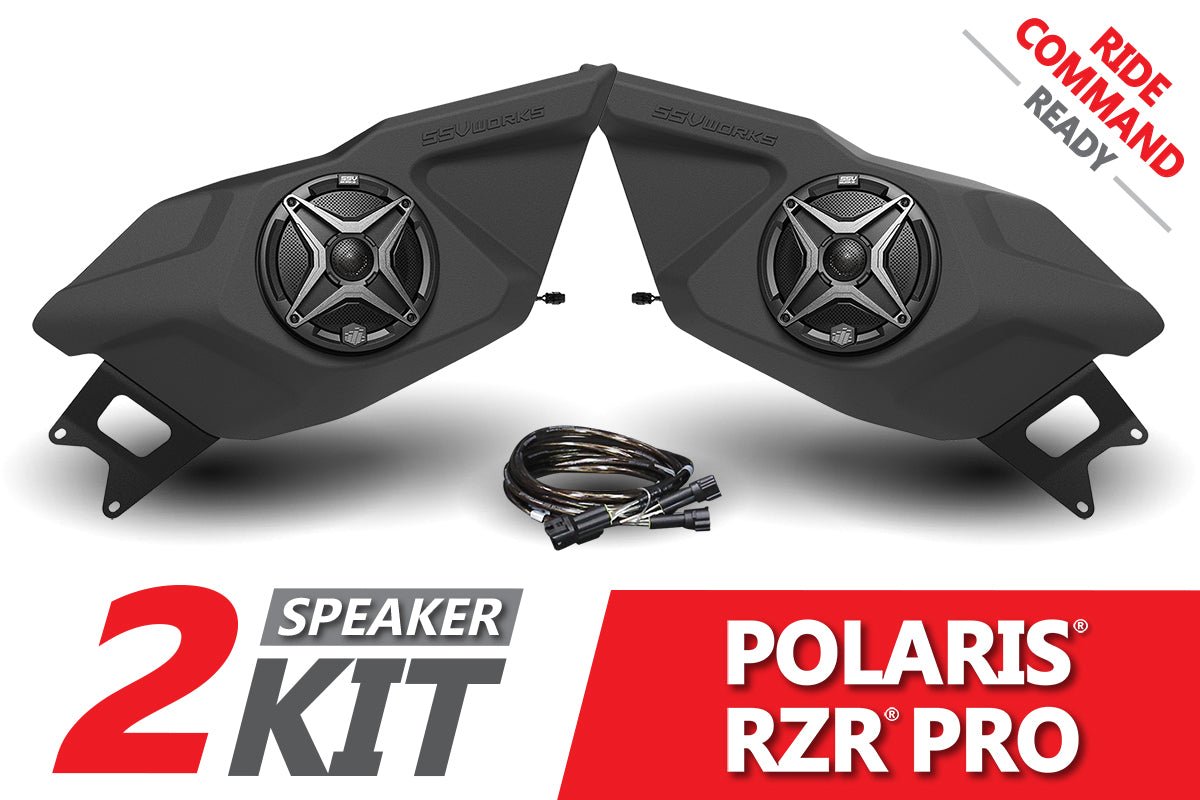 2020-2022 Polaris RZR Pro Front-Door Speaker-Pods for Ride Command - Rad Parts