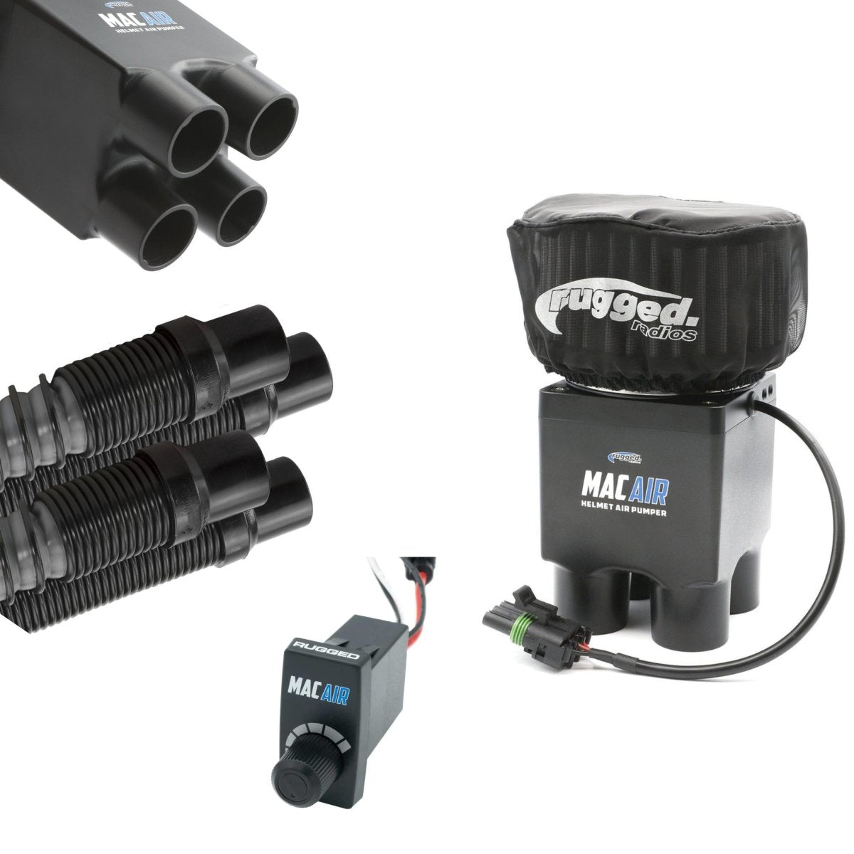 4 Person UTV Helmet Air Pumper System | Rugged Radios - Rad Parts