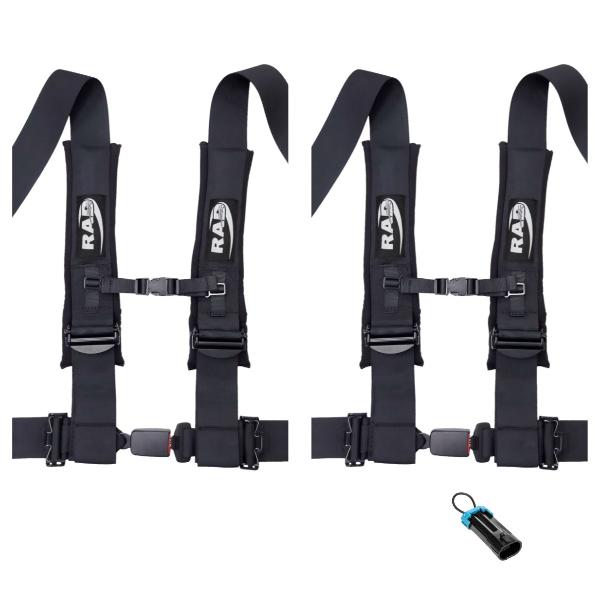 4-Point Harness 3" set with Polaris RZR / Can-Am Maverick Override Plug | Rad UTV Parts - Rad Parts