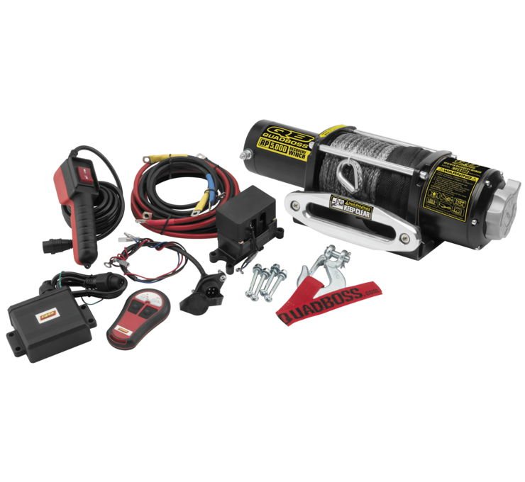 5,000 lbs. Winch with Synthetic Dyneema Rope | Quadboss **Clearance** - Rad Parts