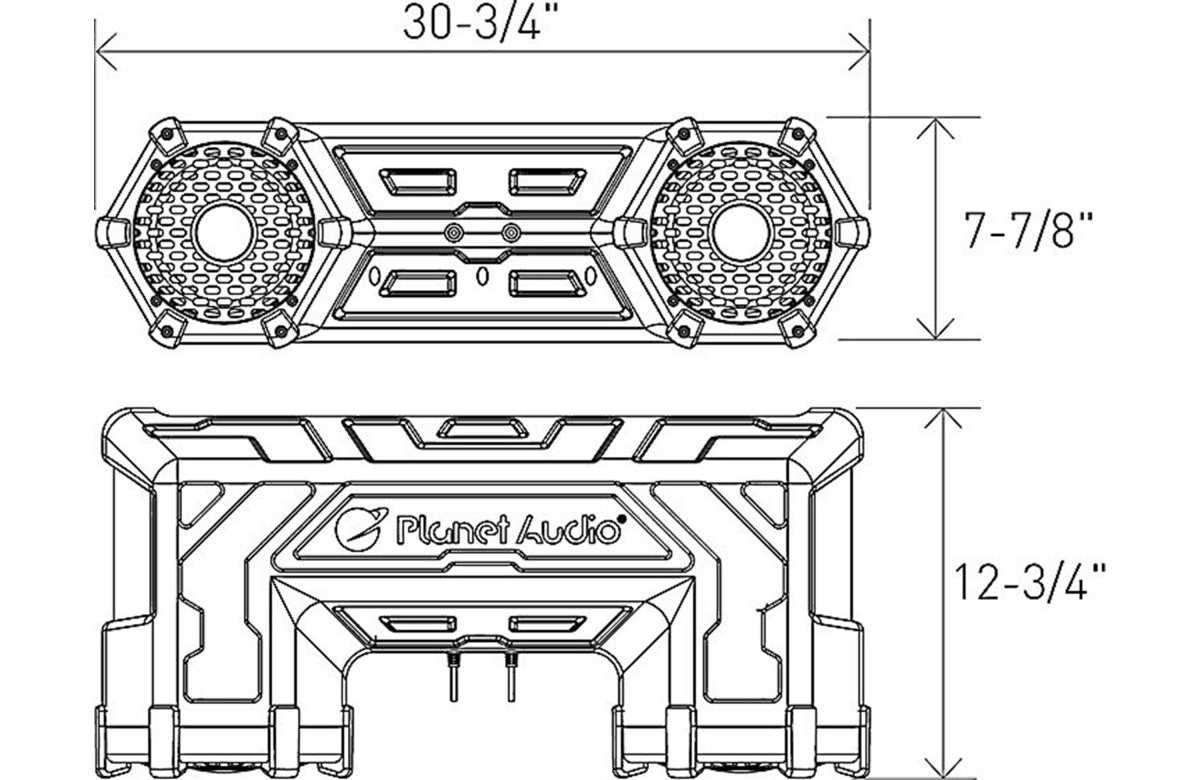 8" Sound System with LED Light Bar and Storage System | Planet Audio - Rad Parts