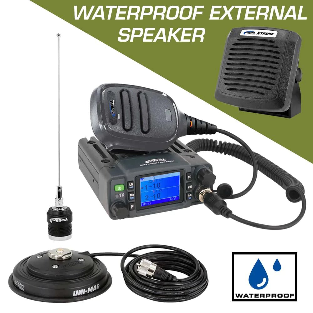 Adventure Radio Kit - GMR25 Waterproof GMRS Mobile Radio Kit and External Speaker - Rad Parts