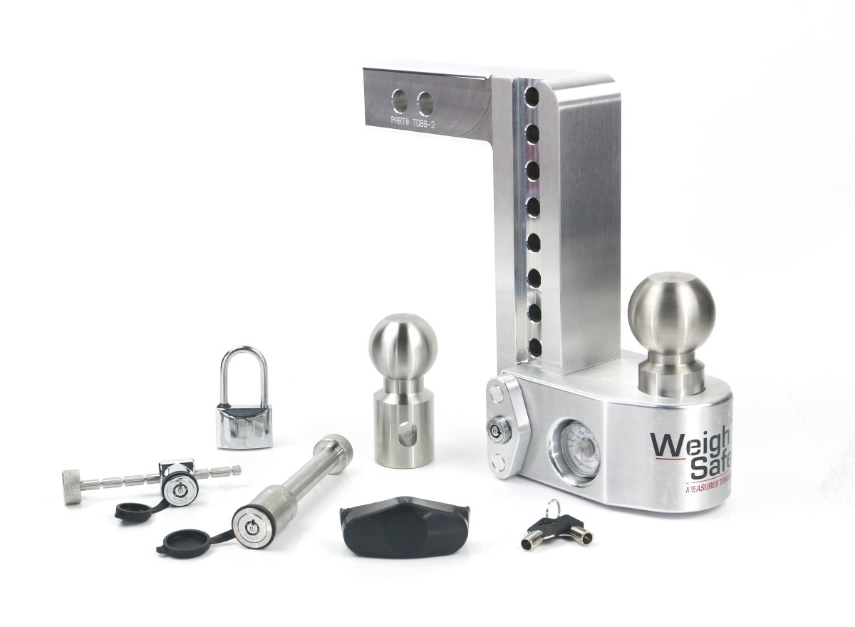 Aluminum Drop Hitch with tongue weight scale | Weigh Safe - Rad Parts