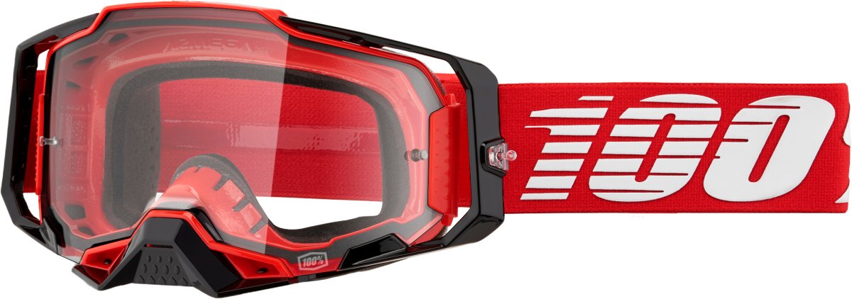 Armega Goggle Red Clear Lens - Rad Parts