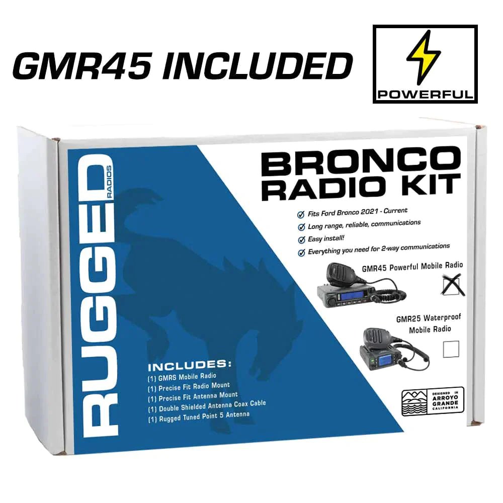 Bronco Radio Kit - with GMR45 POWER HOUSE Mobile Radio for New Ford Bronco - Rad Parts