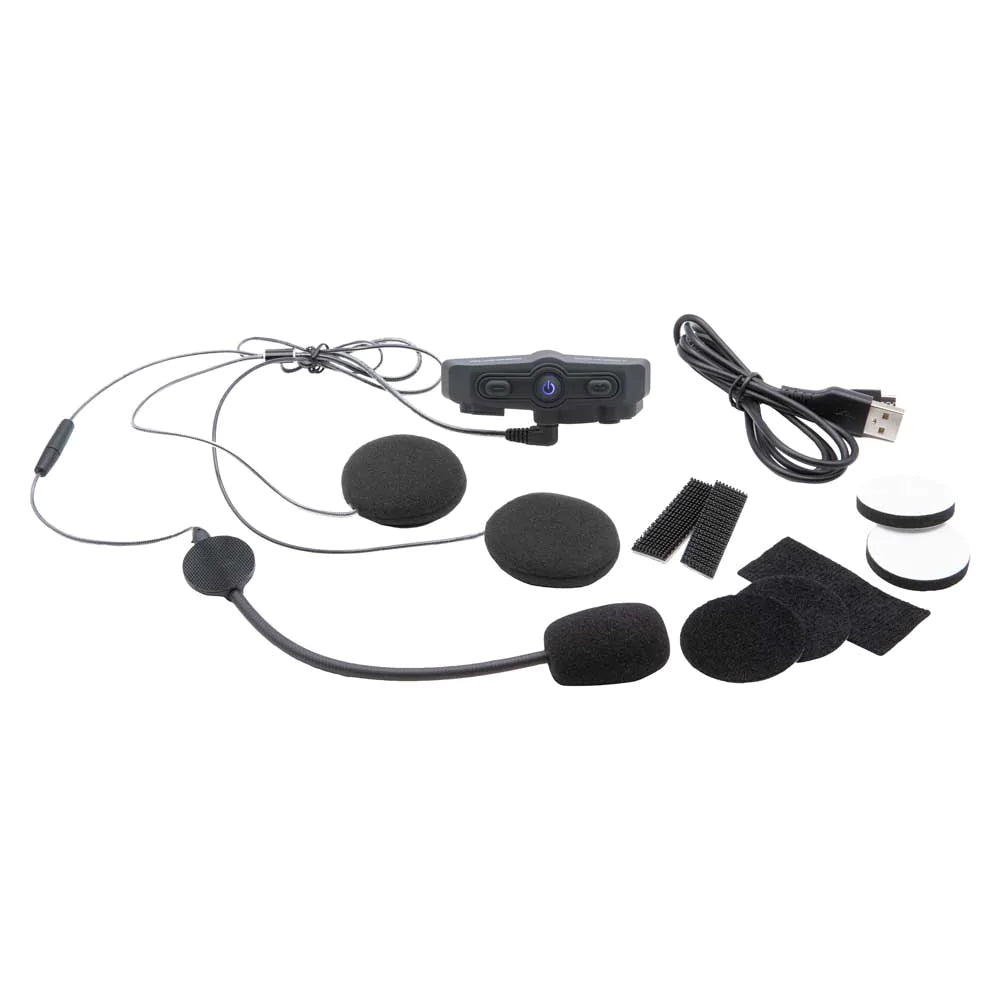 CONNECT BT2 Moto Kit with GMR2 Radio - Bluetooth Headset, Super Sport Harness, and Handlebar Push-To-Talk - Rad Parts