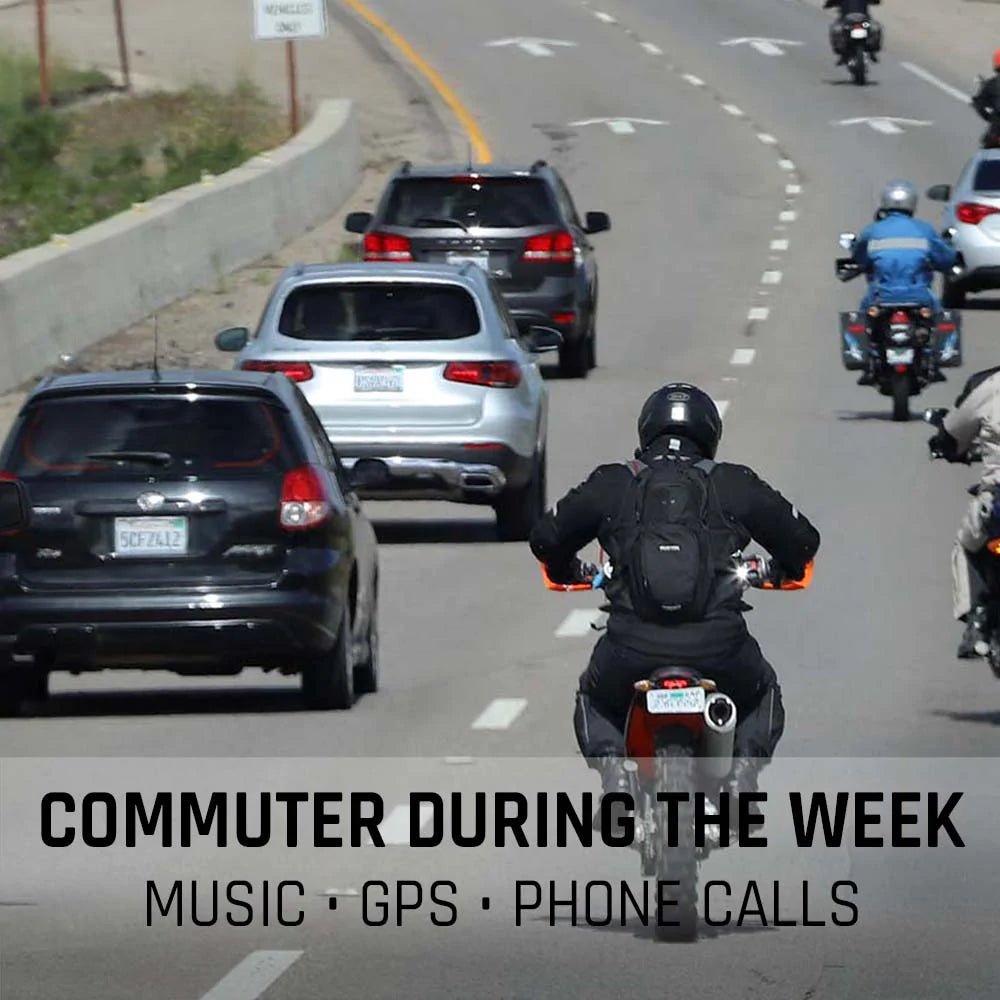 CONNECT BT2 Moto Kit Without Radio - Bluetooth Headset, Super Sport Harness, & Handlebar Push-To-Talk - Rad Parts