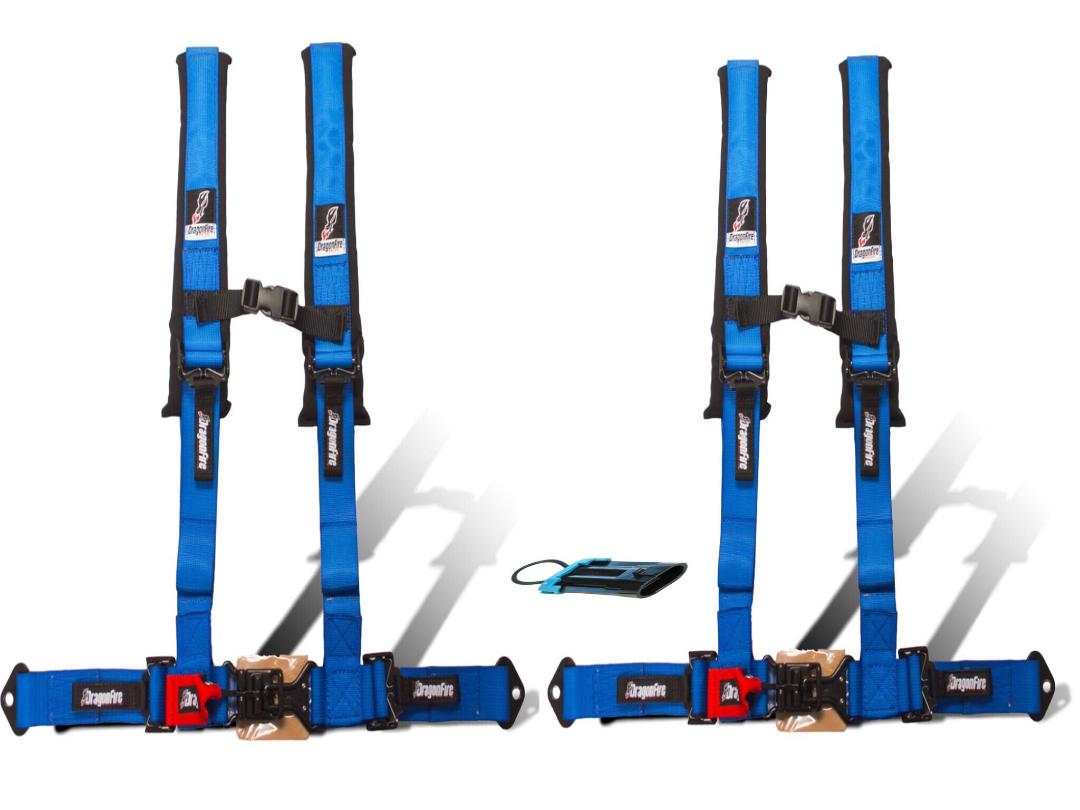 Dragonfire Racing 4-Point Harness 2” Set of 2 with Polaris/Can-Am override plug - Rad Parts