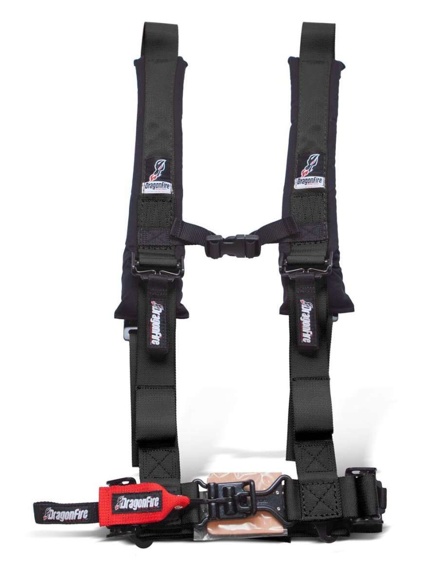 Dragonfire Racing 4-Point Harness 2” Set of 2 with Polaris/Can-Am override plug - Rad Parts