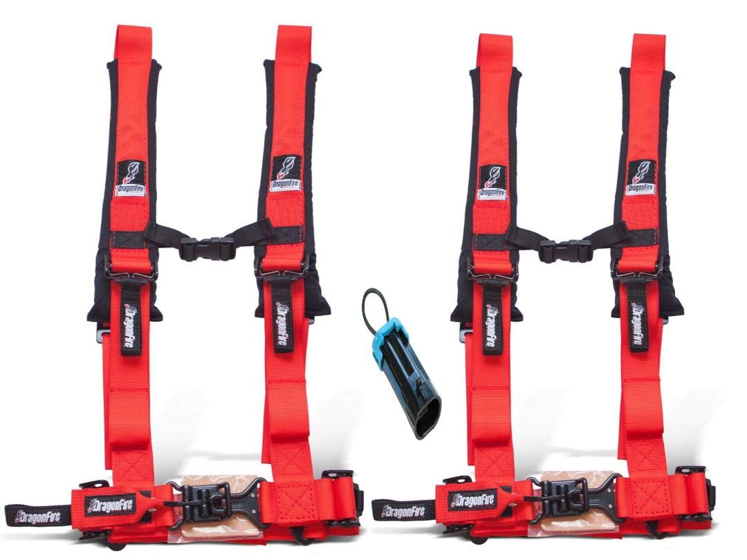Dragonfire Racing 4-Point Harness 2” Set of 2 with Polaris/Can-Am override plug - Rad Parts