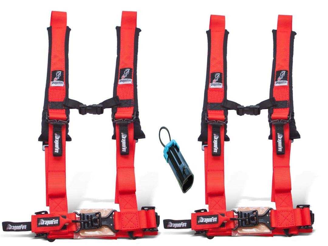Dragonfire Racing 4-Point Harness 2” Set of 2 with Polaris/Can-Am override plug - Rad Parts