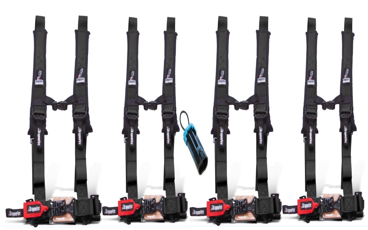 Dragonfire Racing 4-Point Harness 2" set of 4 with Free Override Plug - Rad Parts