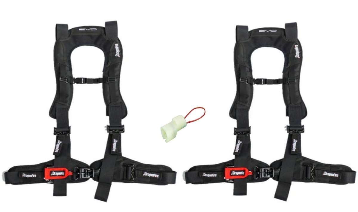 Dragonfire Racing 4-Point Harness 3" set with Honda Pioneer Override Plug **Special** - Rad Parts