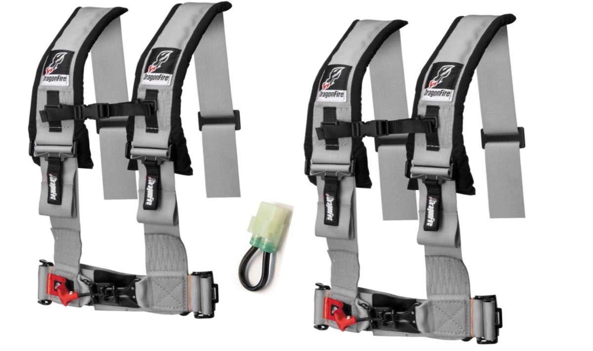 Dragonfire Racing 4-Point Harness 3" with Free Honda Talon Override Connector and Lap Bolts - Rad Parts