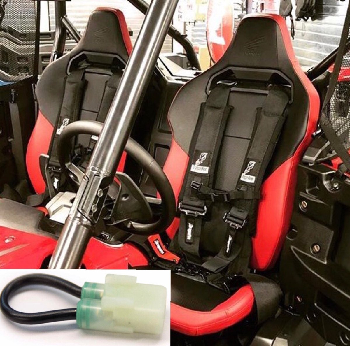 Dragonfire Racing 4-Point Harness 3" with Free Honda Talon Override Connector and Lap Bolts - Rad Parts