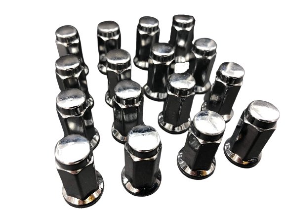 Flat Base Chrome Lug Nuts 10mm x 1.25mm Thread Pitch - Rad Parts