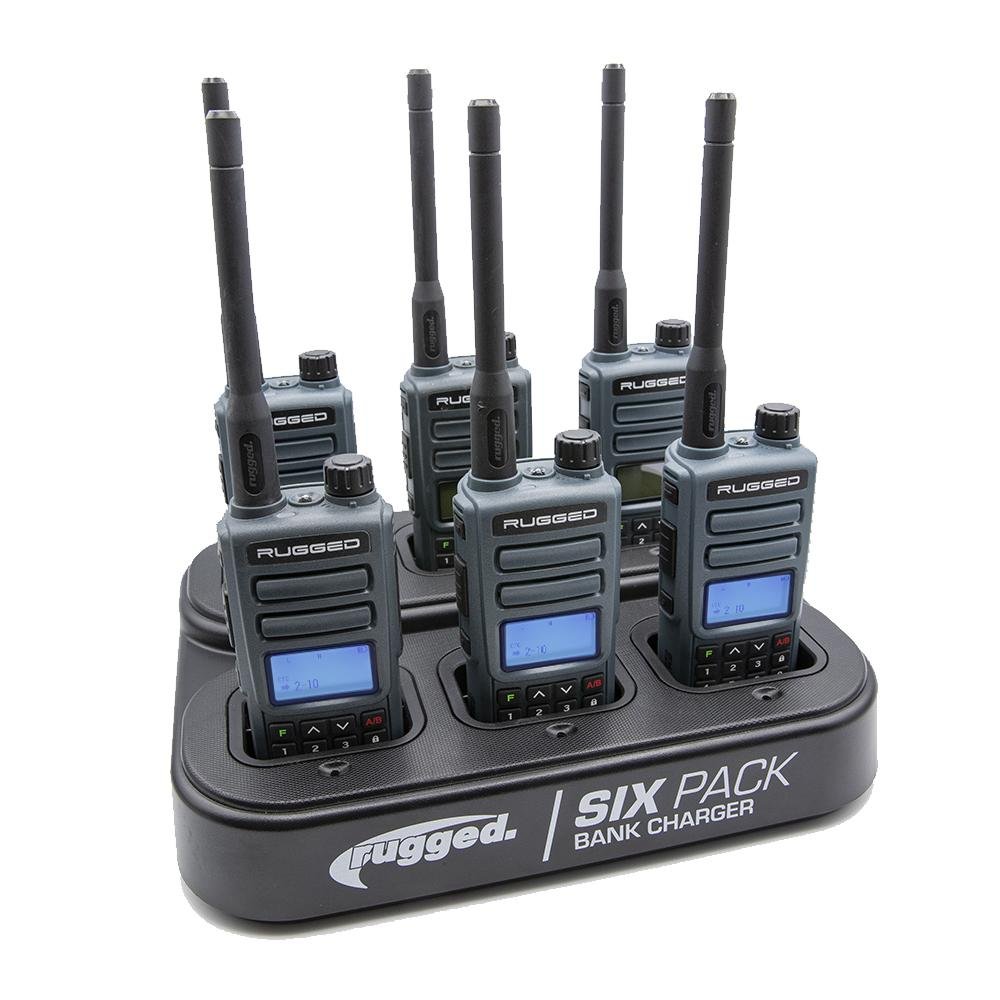 GMR2 Handheld Radio 6-Pack with Bank Charger - Rad Parts