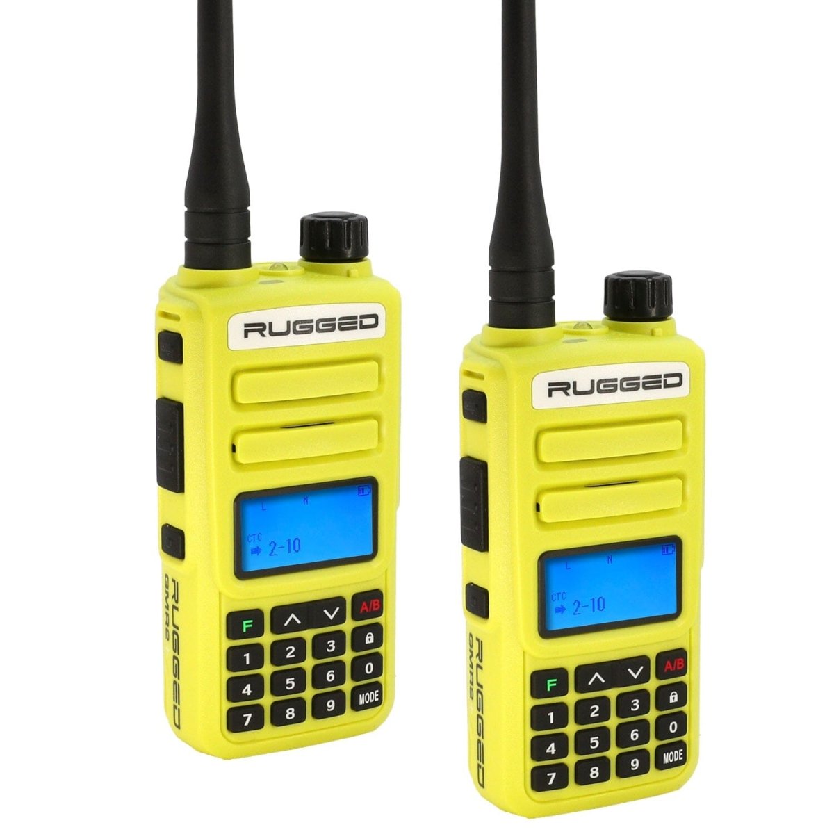 GMR2 PLUS GMRS 2 PACK High Vis Safety Yellow | Rugged Radios - Rad Parts