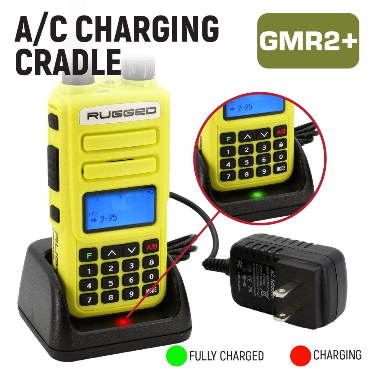 GMR2 PLUS GMRS 2 PACK High Vis Safety Yellow | Rugged Radios - Rad Parts