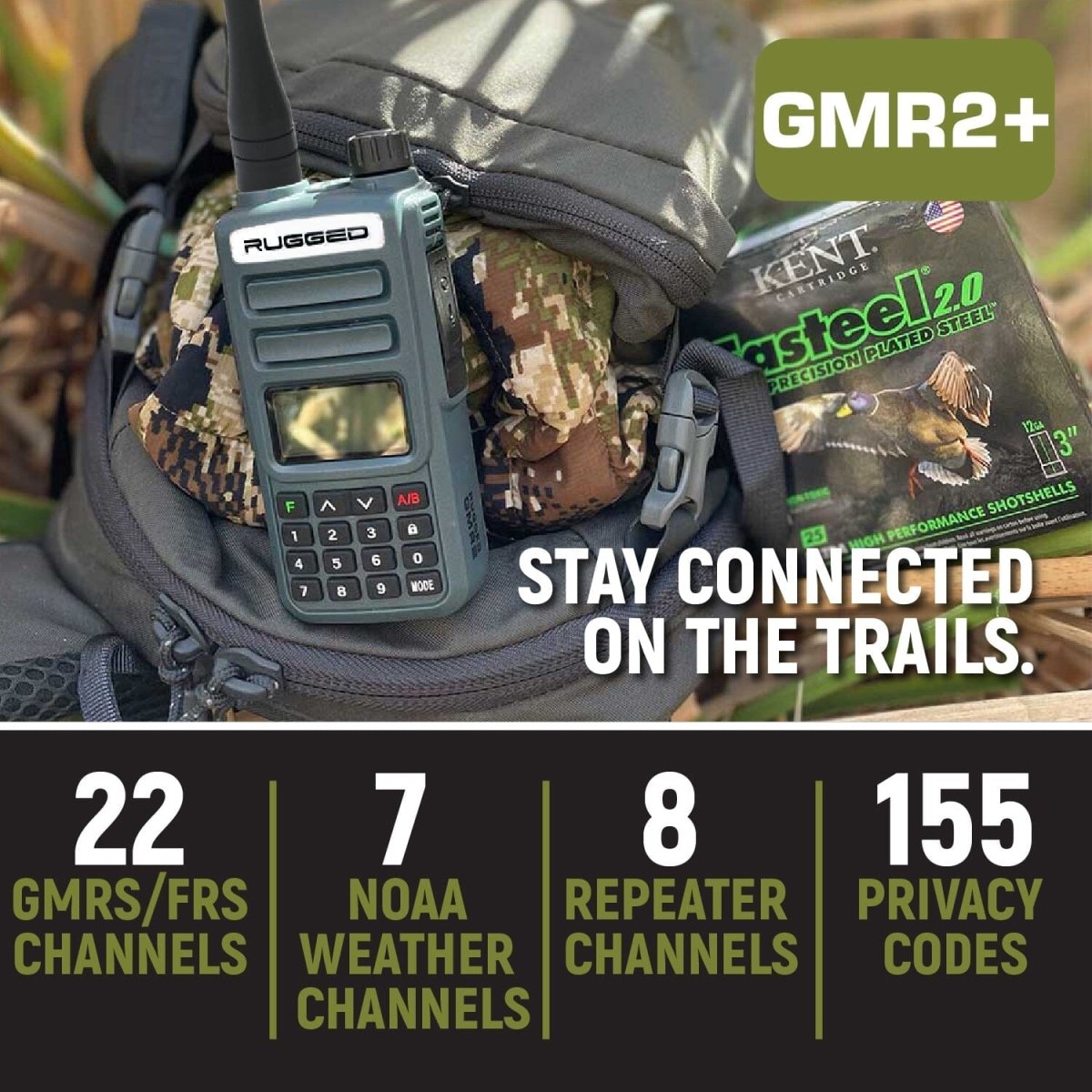 GMR2 Plus GMRS Handheld Radios 2 Pack | Rugged Radios - Rad Parts