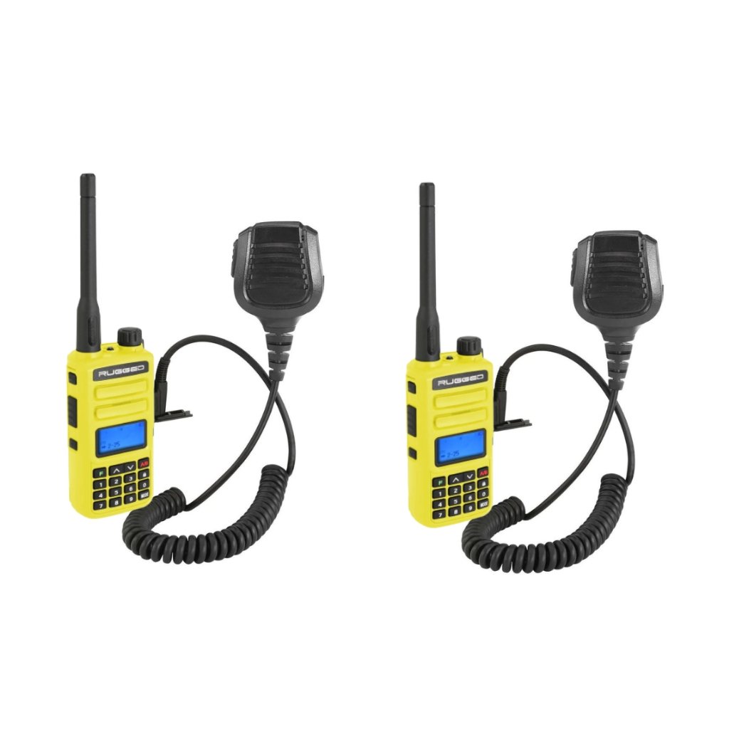 GMRS Handheld Radio 2 Pack with Hand Mic | Rugged Radios GMR2 - Rad Parts