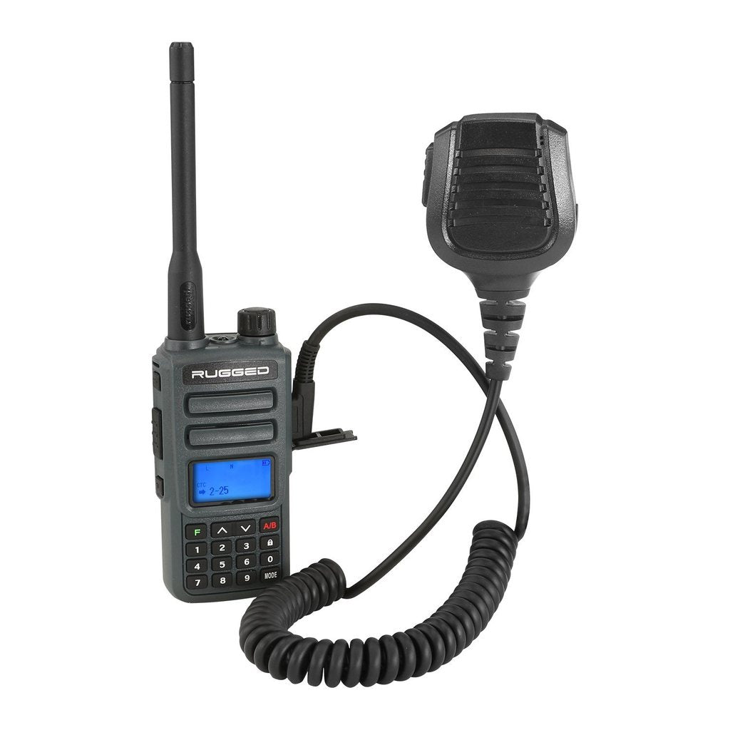 GMRS Handheld Radio with Hand Mic | Rugged Radios GMR2 - Rad Parts