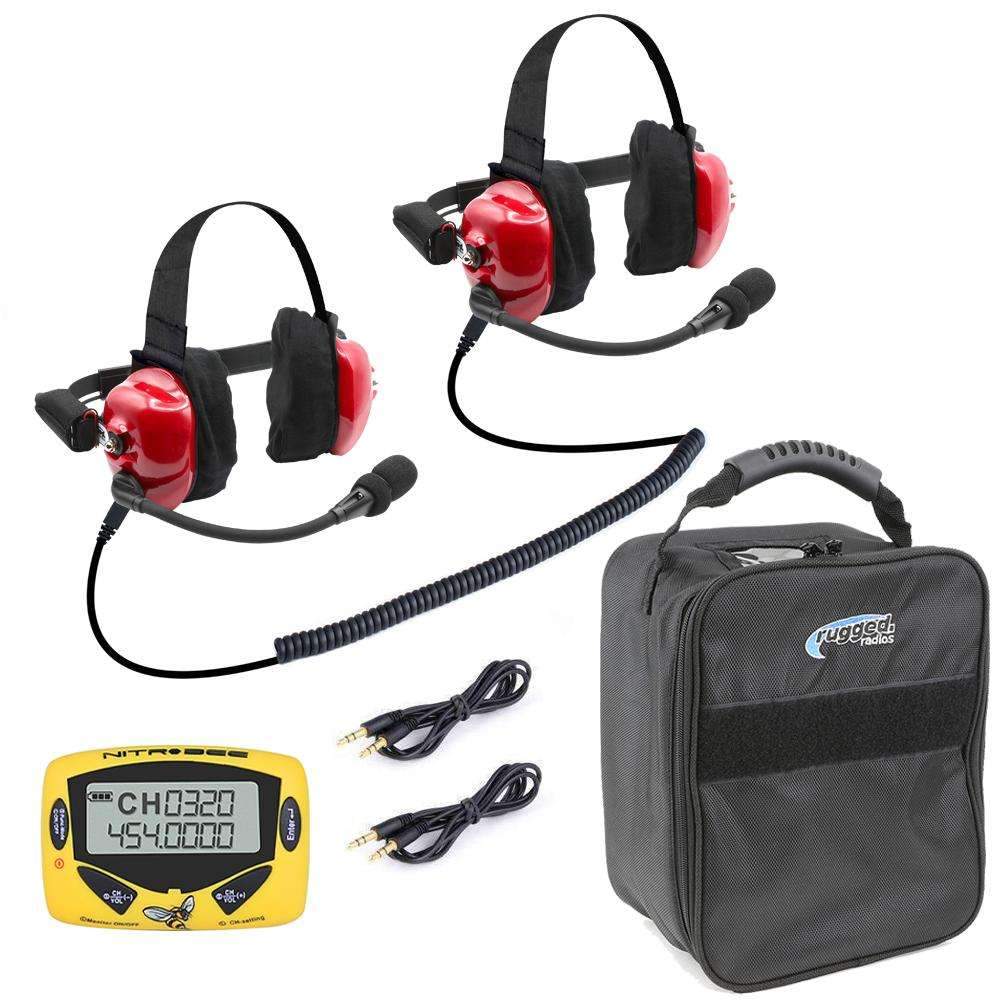 H80 Track Talk Linkable Headset With Nitro Bee UHF Race Receiver - Rad Parts