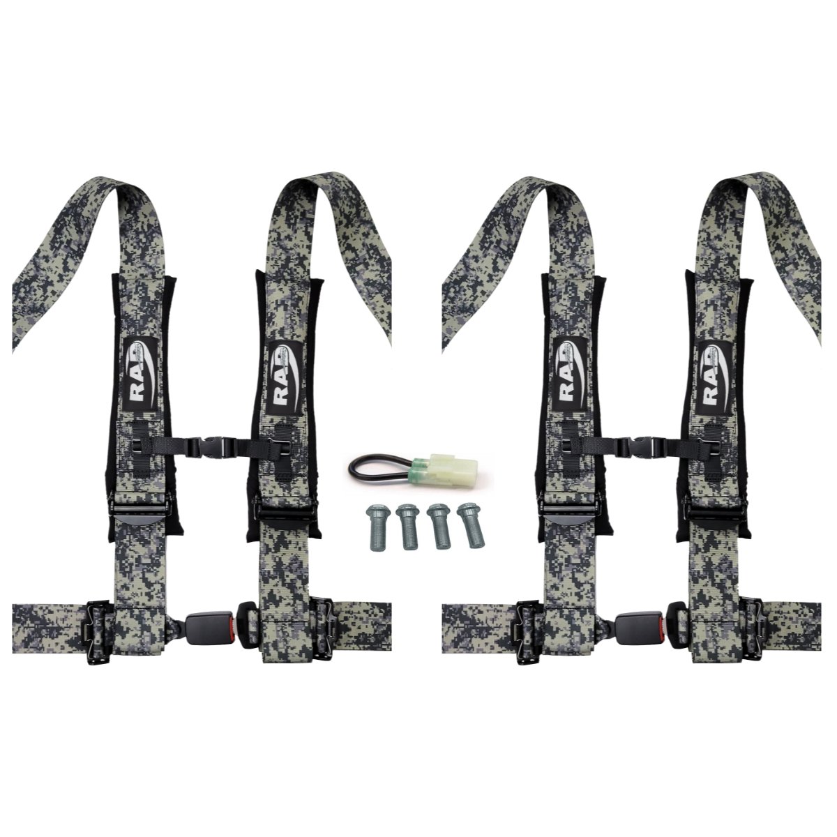 Honda Talon 4 point 3" Auto Latch Harnesses Kit with Lap Bolts and Override Plug | Rad UTV Parts - Rad Parts